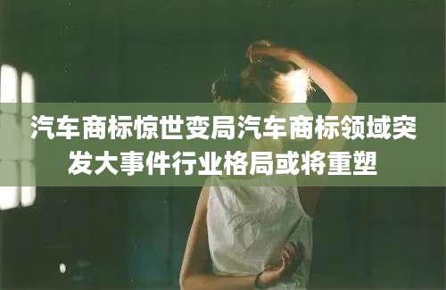 汽车商标惊世变局汽车商标领域突发大事件行业格局或将重塑