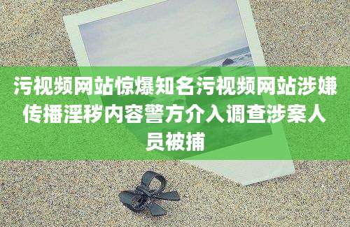 污视频网站惊爆知名污视频网站涉嫌传播淫秽内容警方介入调查涉案人员被捕
