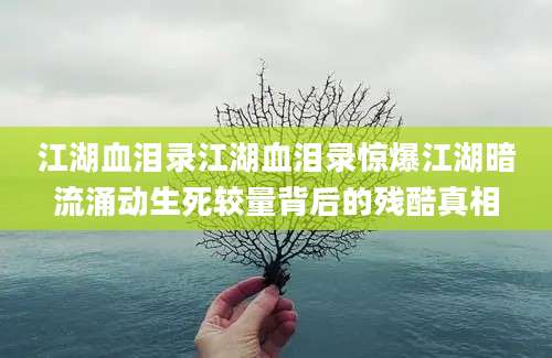 江湖血泪录江湖血泪录惊爆江湖暗流涌动生死较量背后的残酷真相
