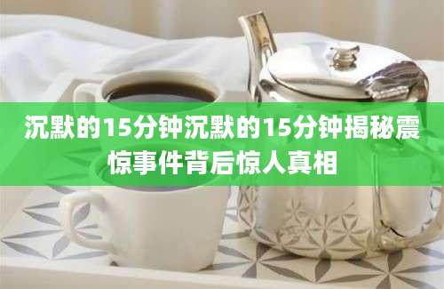 沉默的15分钟沉默的15分钟揭秘震惊事件背后惊人真相