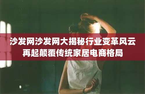沙发网沙发网大揭秘行业变革风云再起颠覆传统家居电商格局