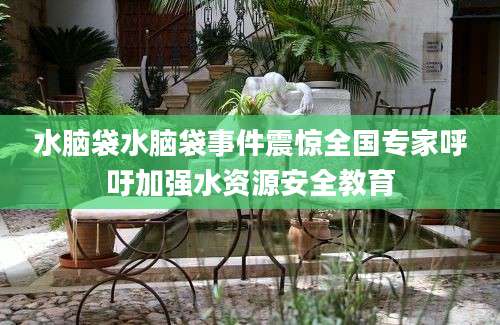 水脑袋水脑袋事件震惊全国专家呼吁加强水资源安全教育