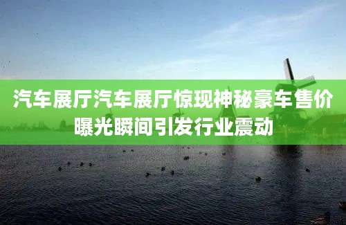 汽车展厅汽车展厅惊现神秘豪车售价曝光瞬间引发行业震动