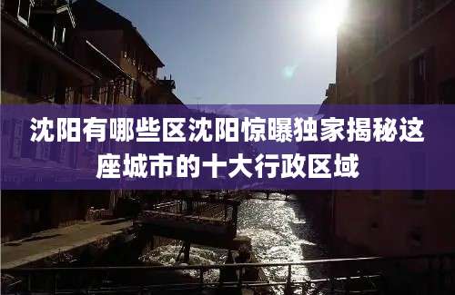 沈阳有哪些区沈阳惊曝独家揭秘这座城市的十大行政区域