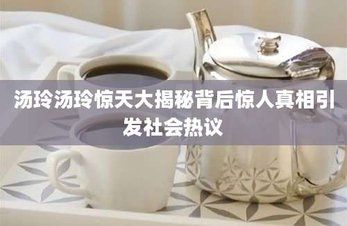 汤玲汤玲惊天大揭秘背后惊人真相引发社会热议
