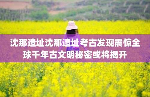 沈那遗址沈那遗址考古发现震惊全球千年古文明秘密或将揭开
