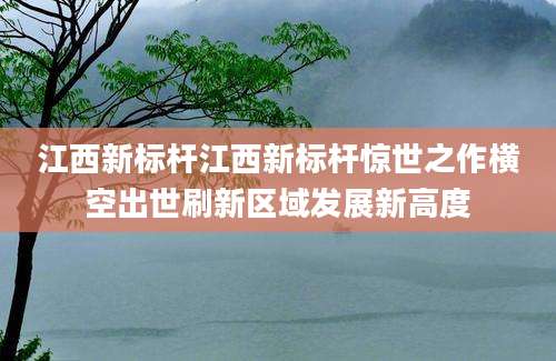 江西新标杆江西新标杆惊世之作横空出世刷新区域发展新高度