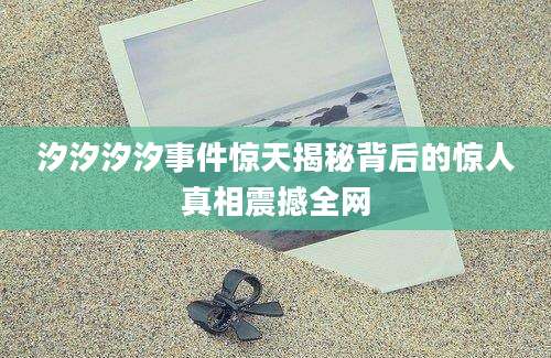 汐汐汐汐事件惊天揭秘背后的惊人真相震撼全网