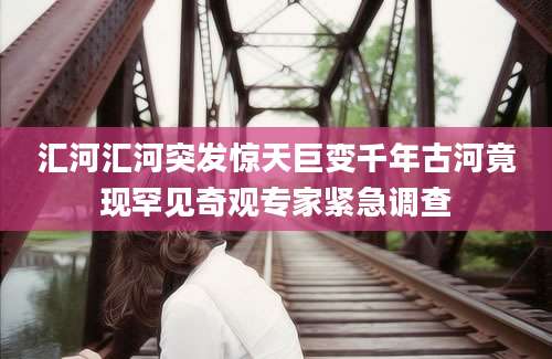 汇河汇河突发惊天巨变千年古河竟现罕见奇观专家紧急调查