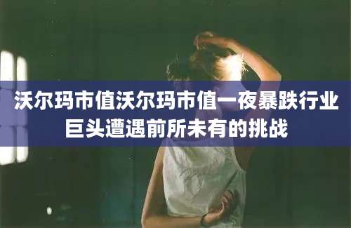 沃尔玛市值沃尔玛市值一夜暴跌行业巨头遭遇前所未有的挑战