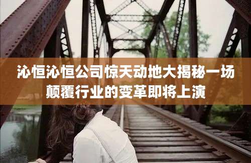 沁恒沁恒公司惊天动地大揭秘一场颠覆行业的变革即将上演