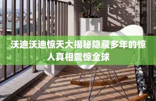沃迪沃迪惊天大揭秘隐藏多年的惊人真相震惊全球