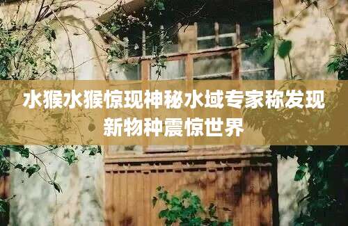 水猴水猴惊现神秘水域专家称发现新物种震惊世界