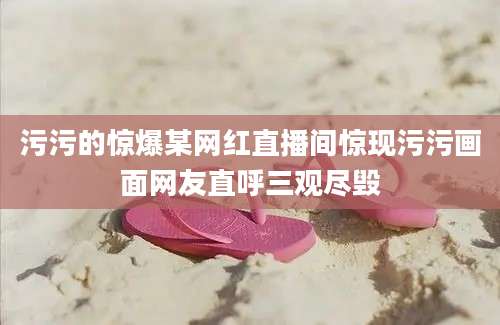 污污的惊爆某网红直播间惊现污污画面网友直呼三观尽毁