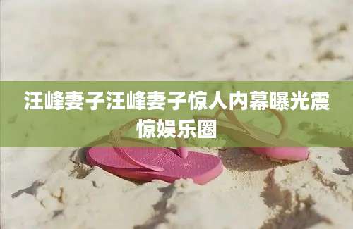 汪峰妻子汪峰妻子惊人内幕曝光震惊娱乐圈