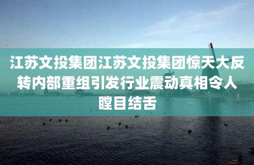 江苏文投集团江苏文投集团惊天大反转内部重组引发行业震动真相令人瞠目结舌