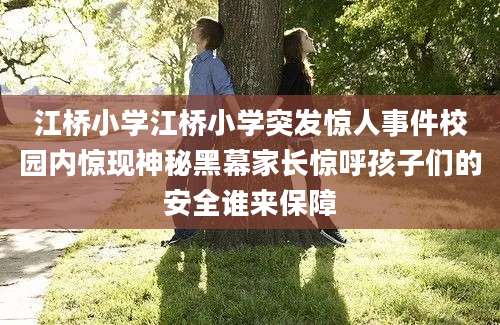 江桥小学江桥小学突发惊人事件校园内惊现神秘黑幕家长惊呼孩子们的安全谁来保障