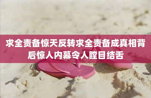 求全责备惊天反转求全责备成真相背后惊人内幕令人瞠目结舌