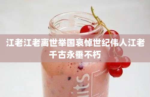 江老江老离世举国哀悼世纪伟人江老千古永垂不朽