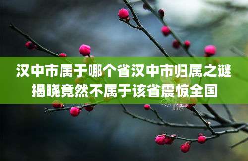 汉中市属于哪个省汉中市归属之谜揭晓竟然不属于该省震惊全国