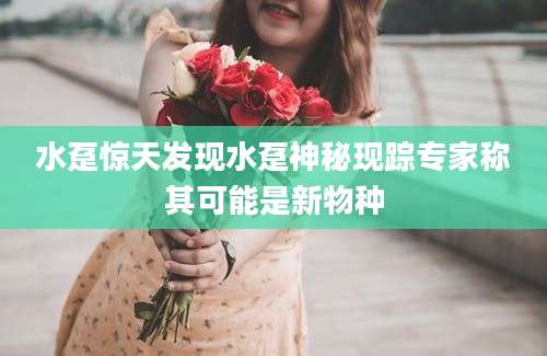 水趸惊天发现水趸神秘现踪专家称其可能是新物种