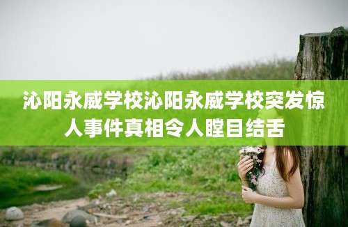 沁阳永威学校沁阳永威学校突发惊人事件真相令人瞠目结舌